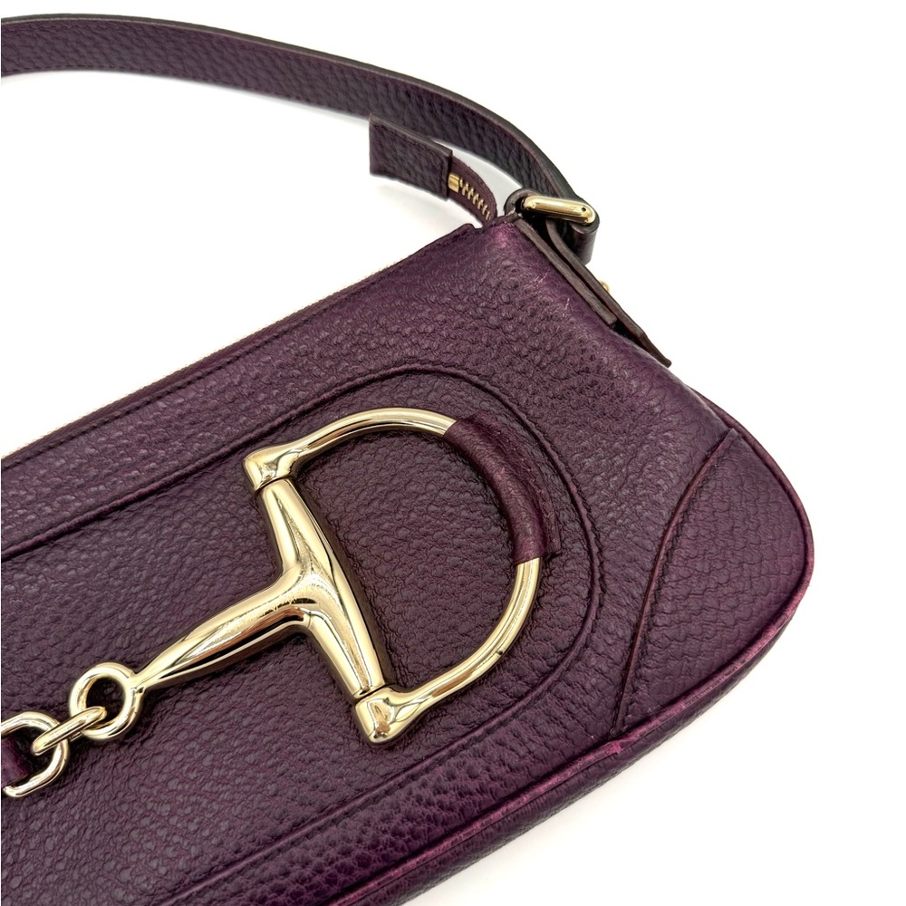 Gucci Purple Hasler Horsebit Shoulder Bag - Picture 3 of 11